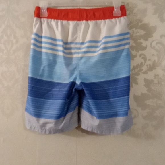 Revolution Red and Blue Swim Trunks with Striped Design - Picture 3 of 4